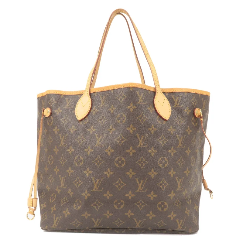 Louis Vuitton Monogram Neverfull MM Tote Bag Brown M40156