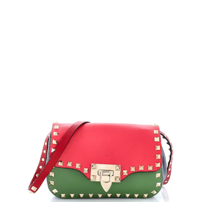 Rockstud Flip Lock Flap Bag Leather Mini