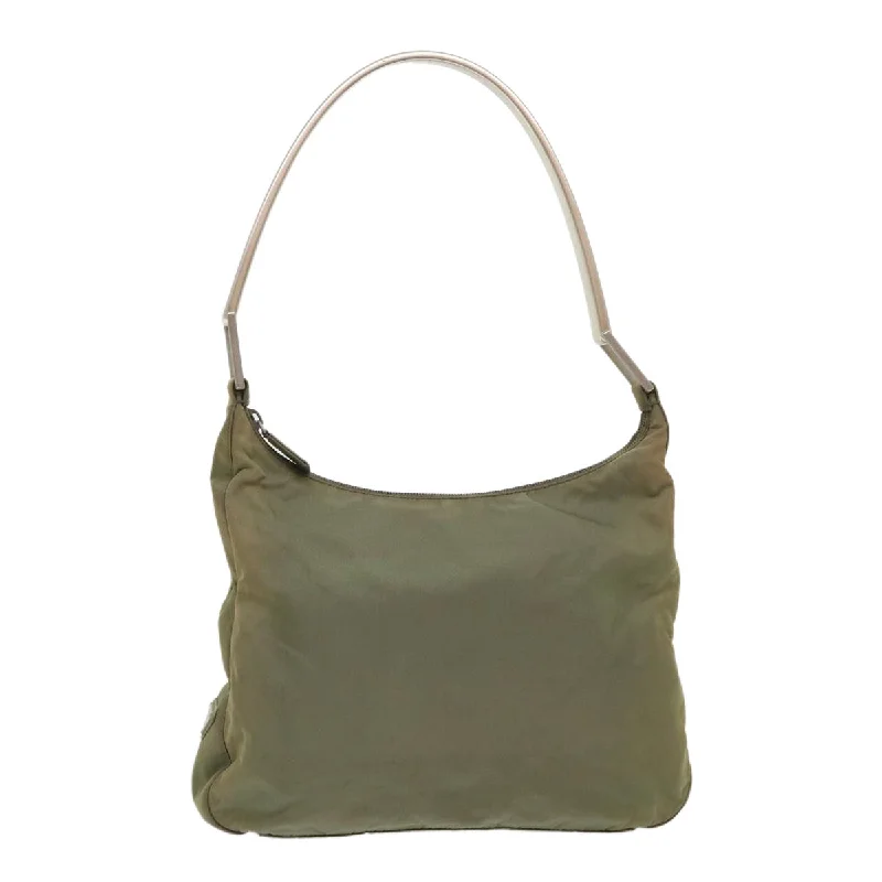 PRADA Shoulder Bag Nylon Khaki Auth cl628