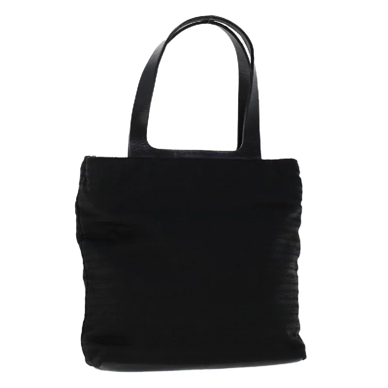 PRADA Hand Bag Nylon Black Auth cl667