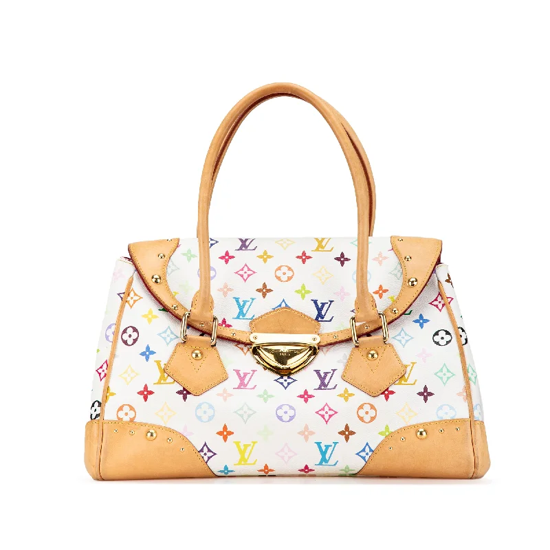 White Louis Vuitton Monogram Murakami Beverly GM Handbag