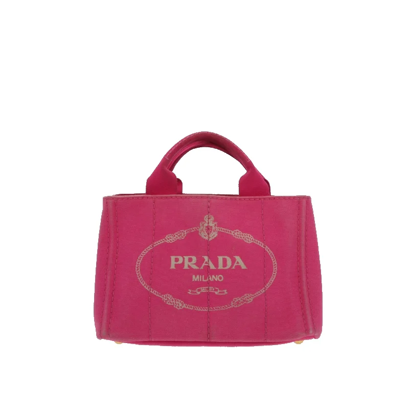 PRADA Canapa Handbag in Pink Fabric