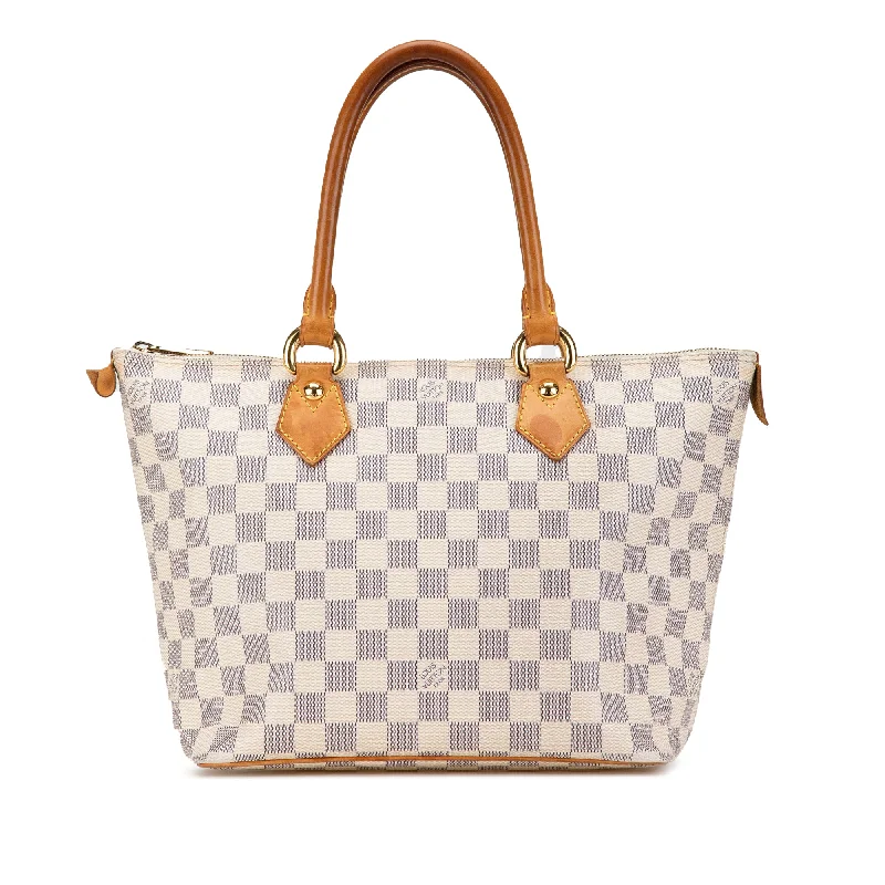 White Louis Vuitton Damier Azur Saleya PM Handbag