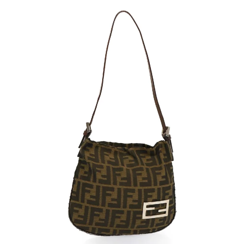 FENDI Zucca Canvas Accessory Pouch Brown Black  69962