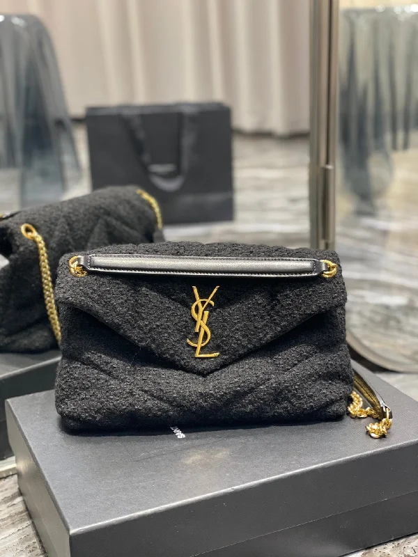 Yves Saint Laurent Puffer Small Chain Bag Black