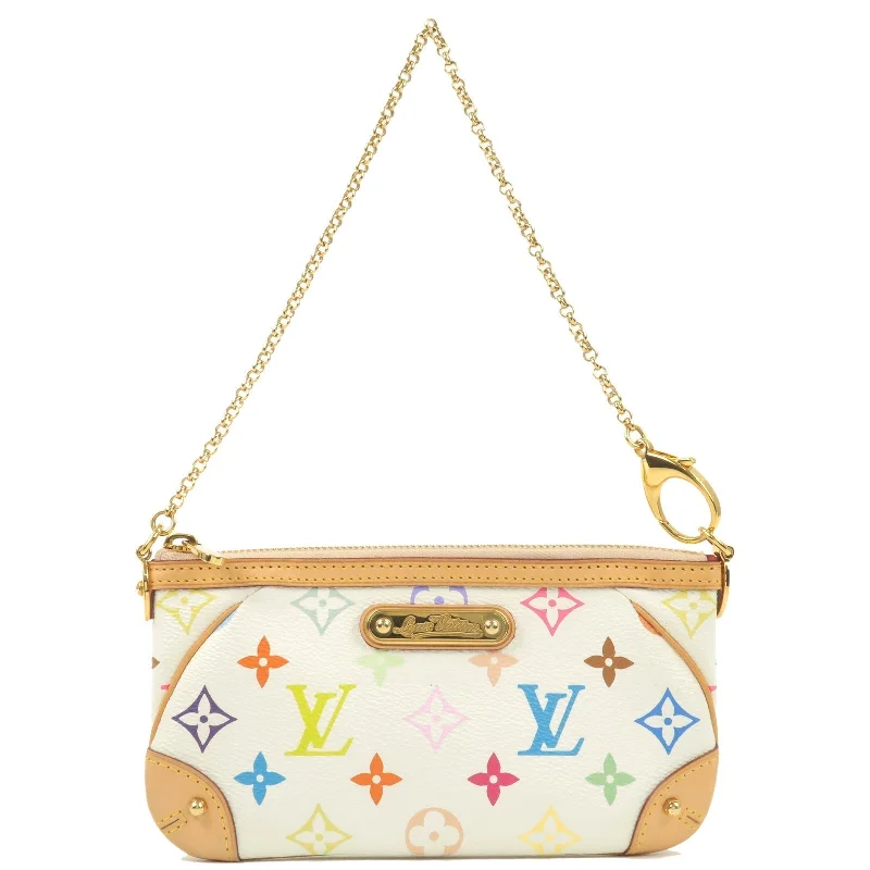 Louis Vuitton Monogram Multi Color Pochette Milla MM Blanc M60096