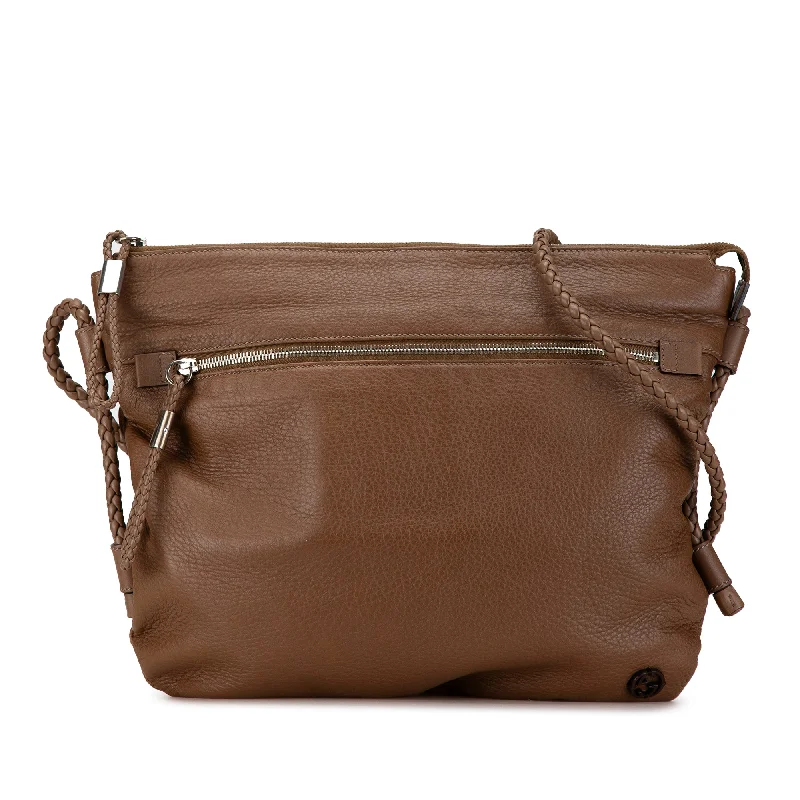 Brown Gucci Interlocking G Calfskin Crossbody