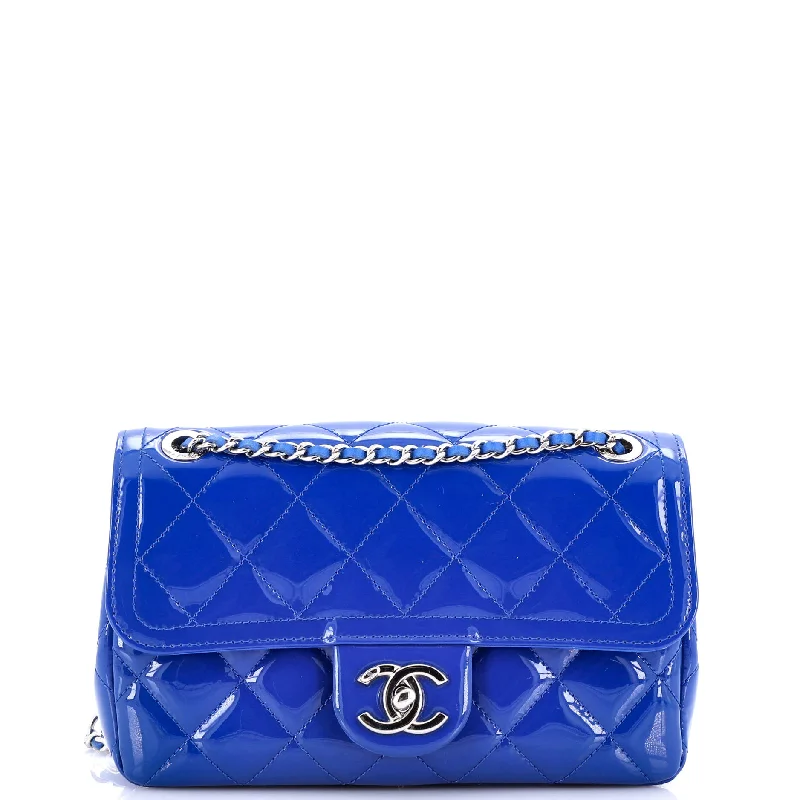 Coco Shine Flap Bag Quilted Patent Small