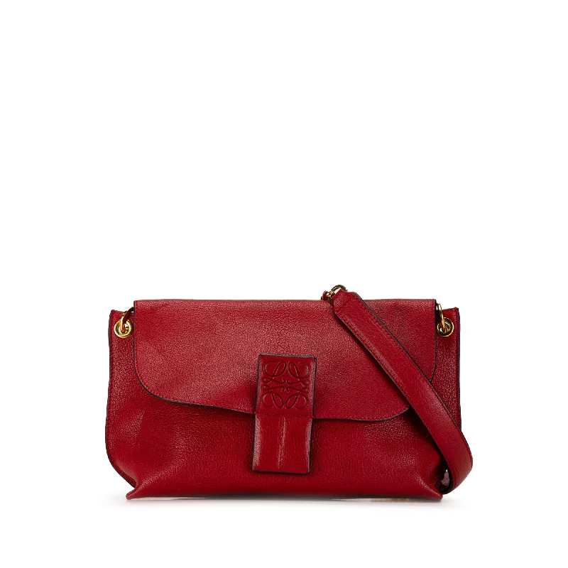 Red LOEWE Anagram Avenue Crossbody Bag