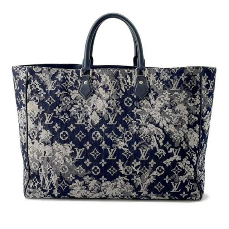 Blue Louis Vuitton Monogram Tapestry Grand Sac Tote Bag