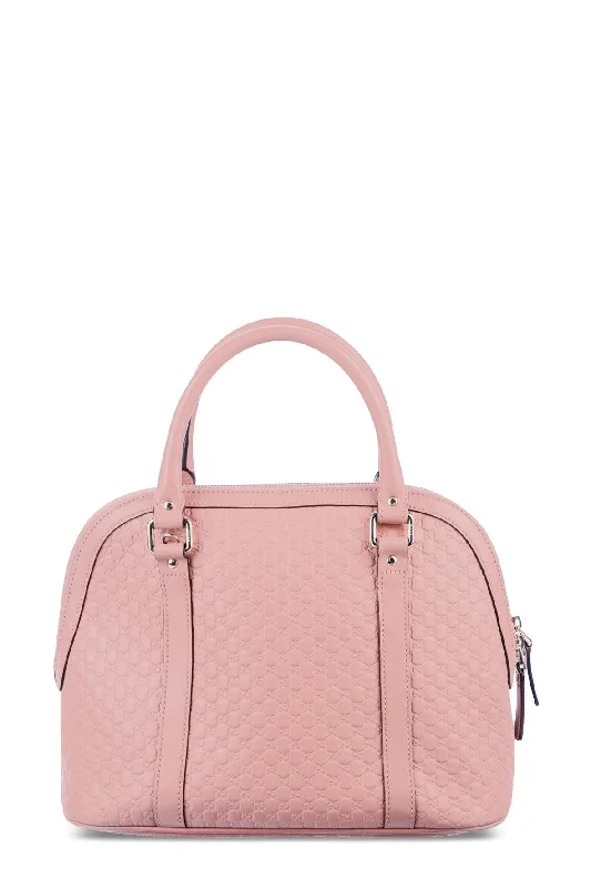 Medium Microguccissima Dome Satchel Soft Pink