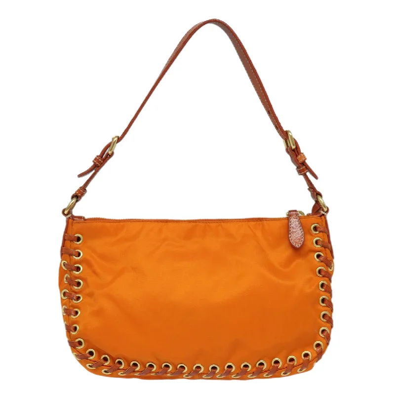 PRADA Accessory Pouch Nylon Orange  73580