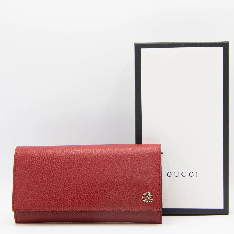 Gucci Red Leather GG Interlocking 449279