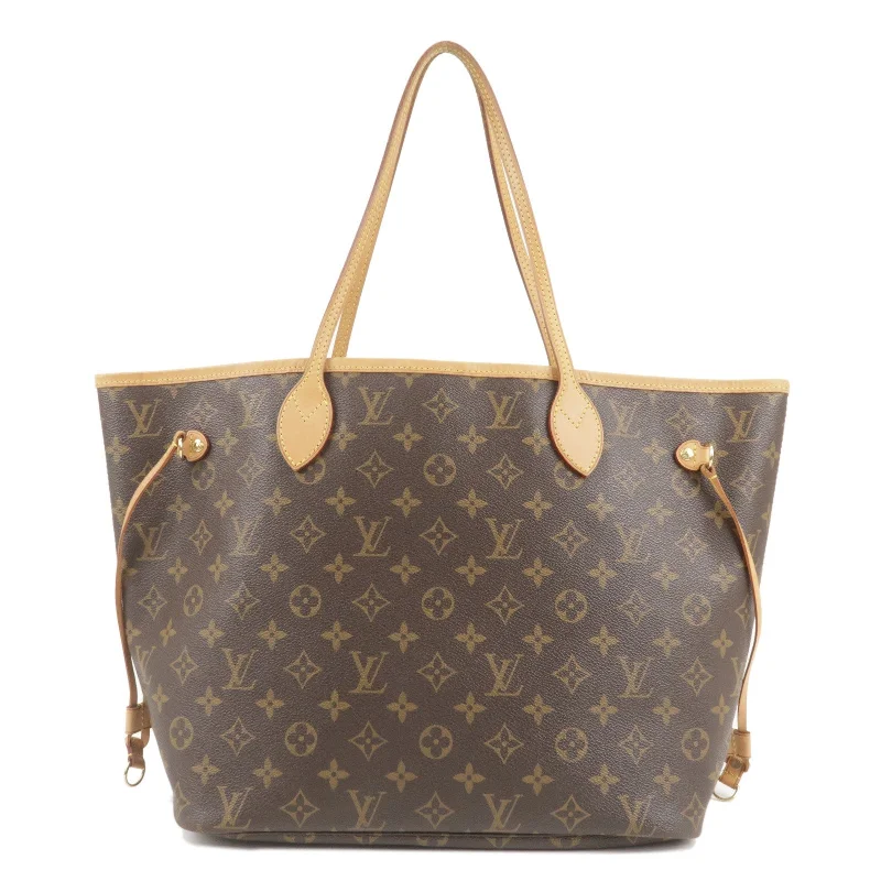 Louis Vuitton Monogram Neverfull MM Tote Bag Brown M40156