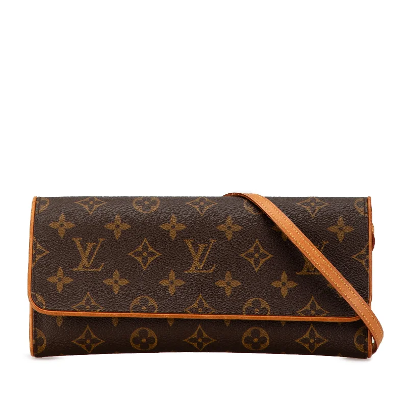 Brown Louis Vuitton Monogram Pochette Twin GM Crossbody Bag