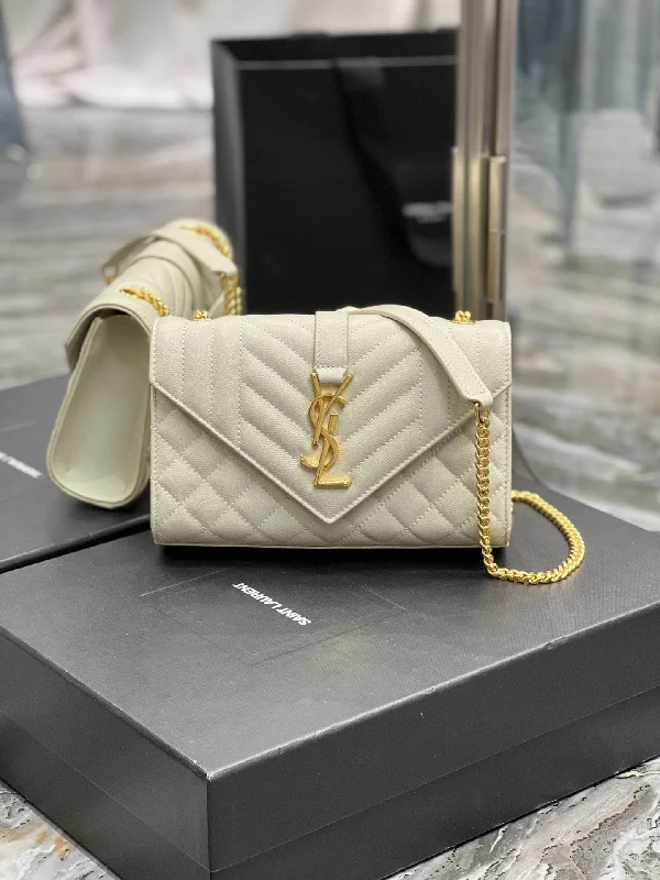 Yves Saint Laurent Small Bag White In Mix Matelasse