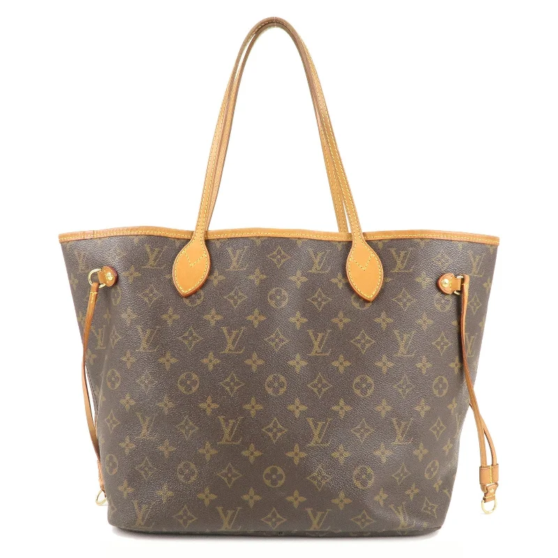 Louis Vuitton Monogram Neverfull MM Tote Bag Brown M40156