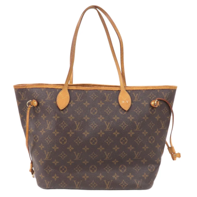 Louis Vuitton Monogram Neverfull MM Tote Bag Brown M40156