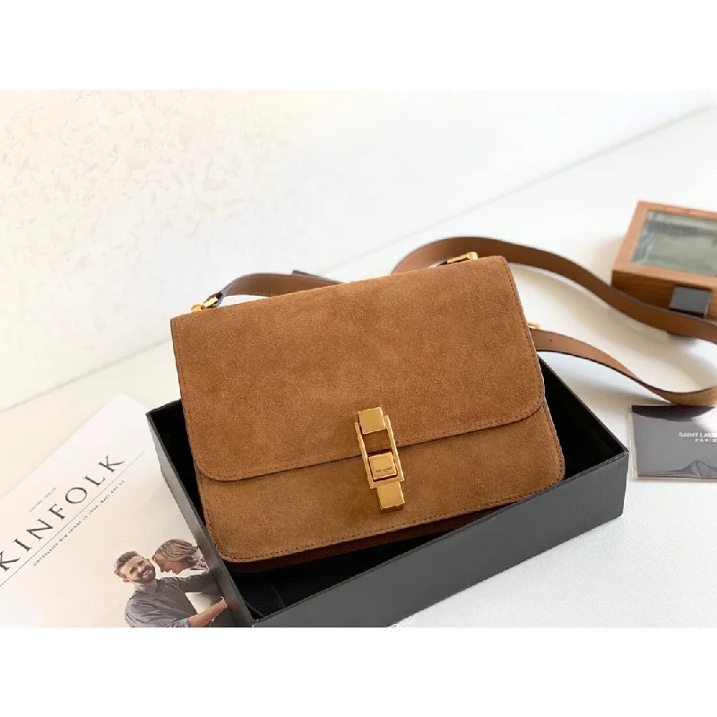 Yves Saint Laurent Le Carre Satchel Brown