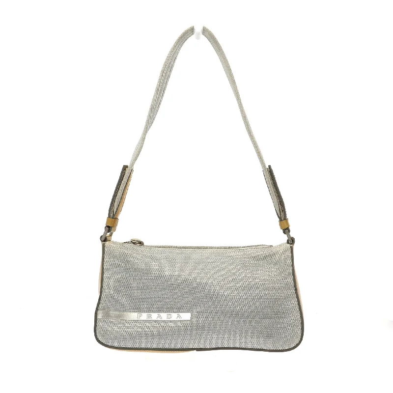 PRADA Shoulder Bag in Silver Fabric