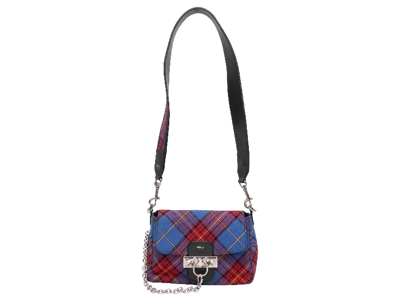 Blue & Multicolor Mulberry Mini Plaid Crossbody Bag