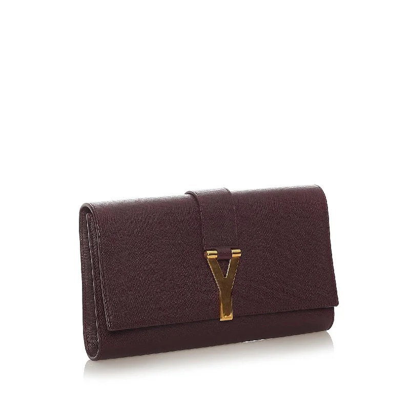 Saint Laurent Chyc Ligne Leather Clutch Bag (SHG-27874