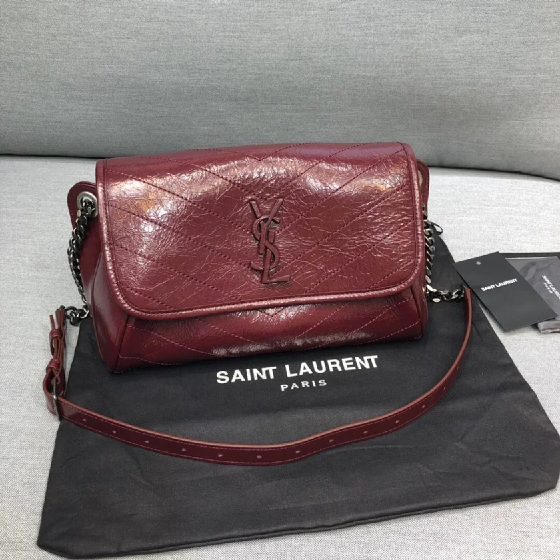 Yves Saint Laurent Niki Medium Crinkled Shoulder Bag