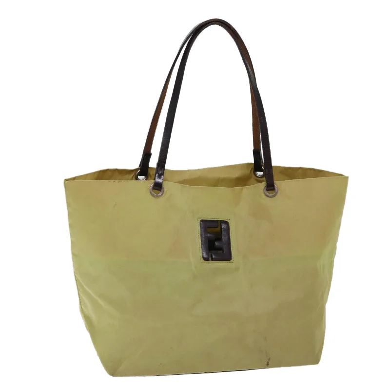 FENDI Tote Bag Nylon Yellow  bs13572