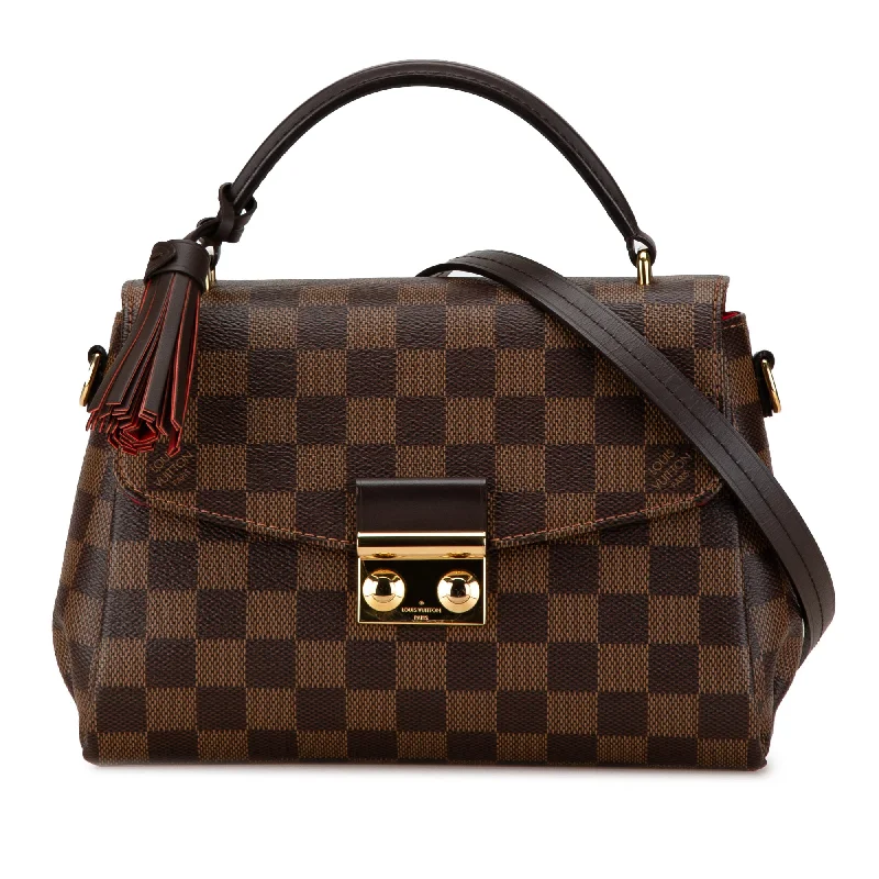 Brown Louis Vuitton Damier Ebene Croisette Satchel