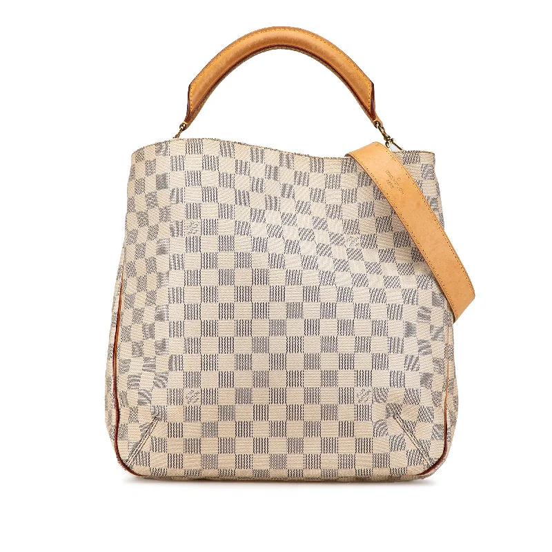 White Louis Vuitton Damier Azur Soffi Satchel