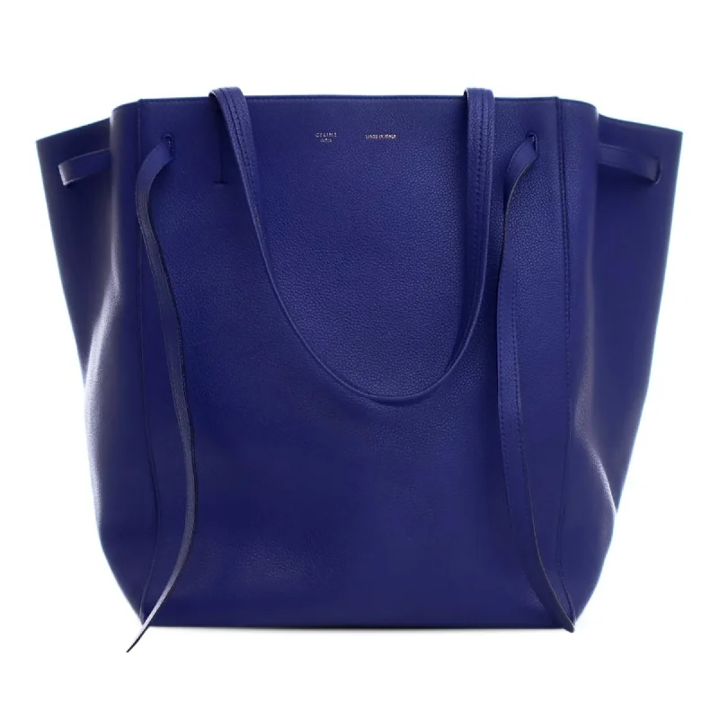 Blue Celine Medium Calfskin Phantom Cabas Tote Bag