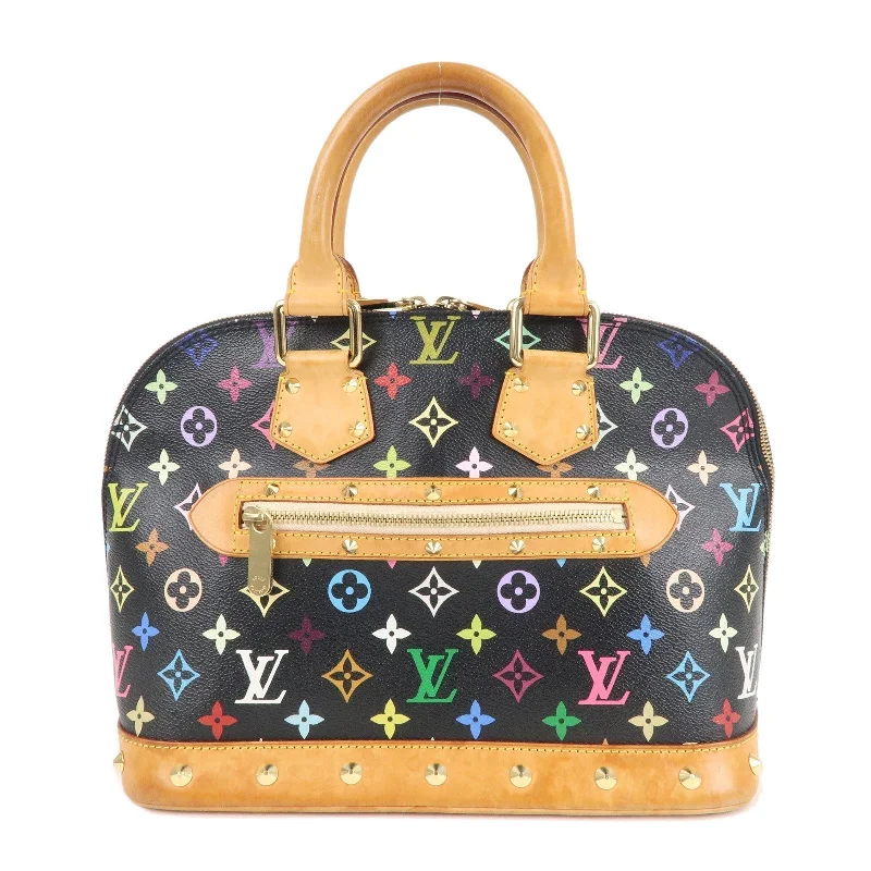 LOUIS VUITTON Monogram Multi Color Alma Hand Bag Noir M92646