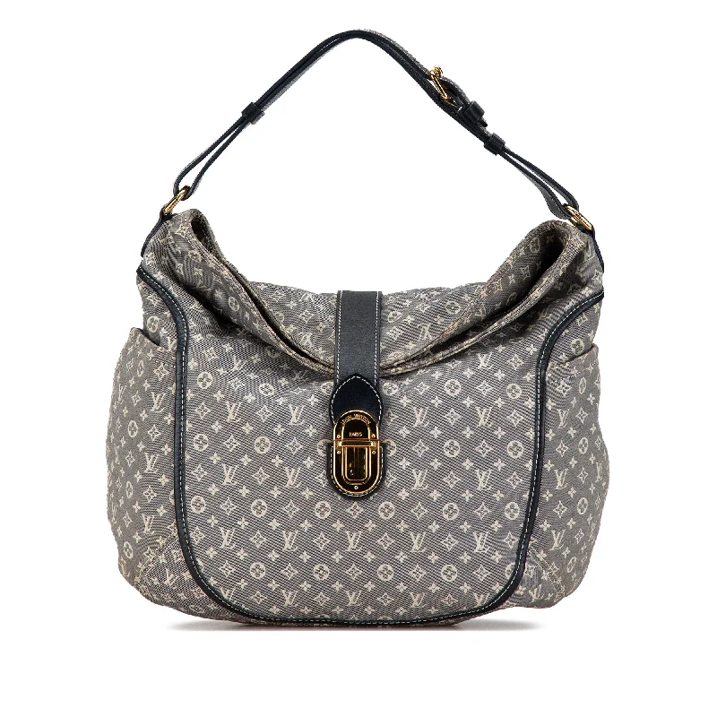 Gray Louis Vuitton Monogram Mini Lin Idylle Romance Hobo Bag