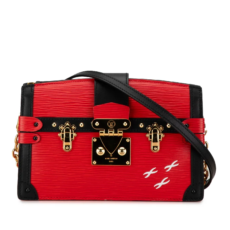 Red Louis Vuitton Epi Trunk Clutch Crossbody Bag