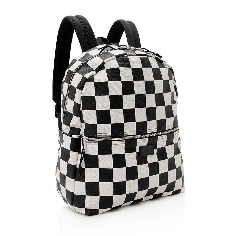 Saint Laurent Coated Canvas Checkered Backpack 21470