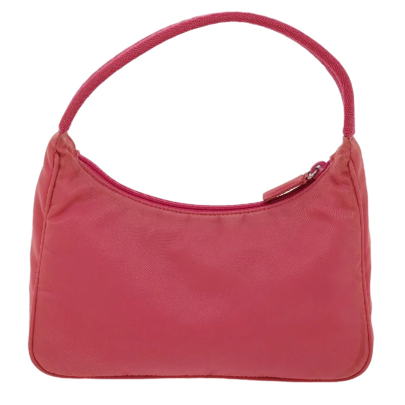 PRADA Hand Bag Nylon Pink Auth yk4950