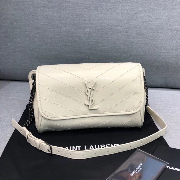 Yves Saint Laurent Niki Medium Crinkled Shoulder Bag