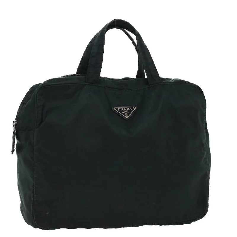 PRADA Hand Bag Nylon Blue Green Auth bs8168