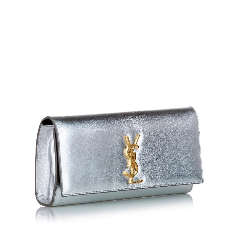 Saint Laurent Cassandre Leather Clutch (SHG-24788