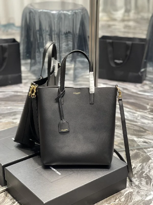 Yves Saint Laurent Shopping Bag Black Toy In Supple