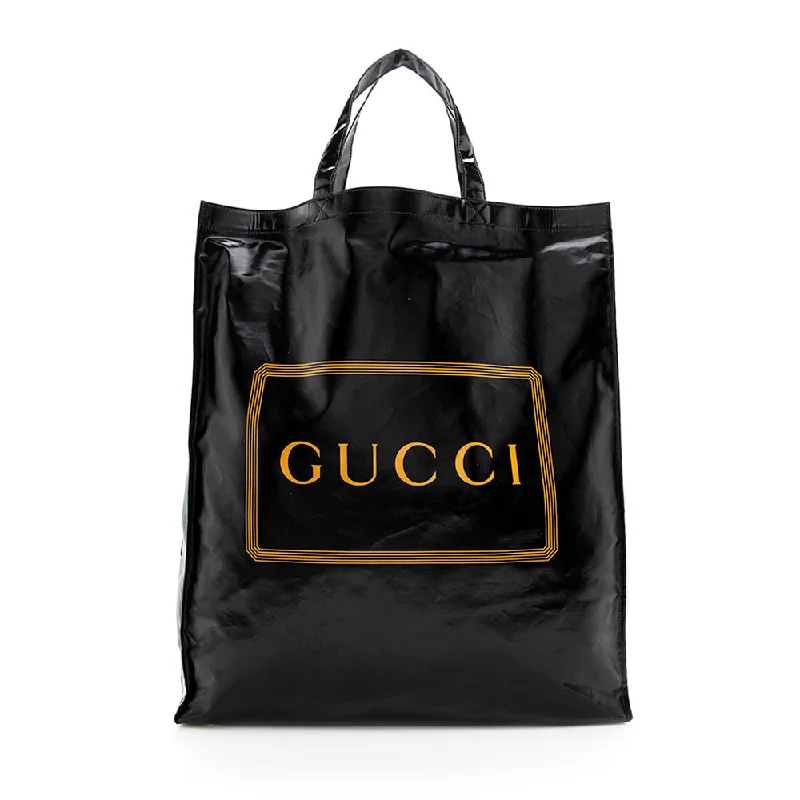 Gucci Coated Canvas Logo Tote