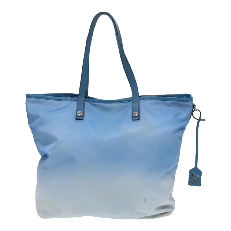 PRADA Floral Tote Bag Nylon Blue Green  84450