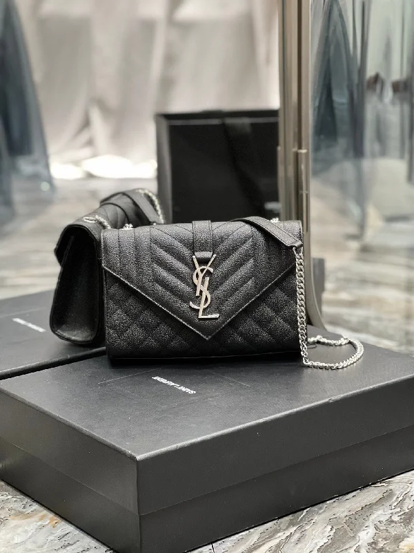 Yves Saint Laurent Small Bag Black In Mix Matelasse