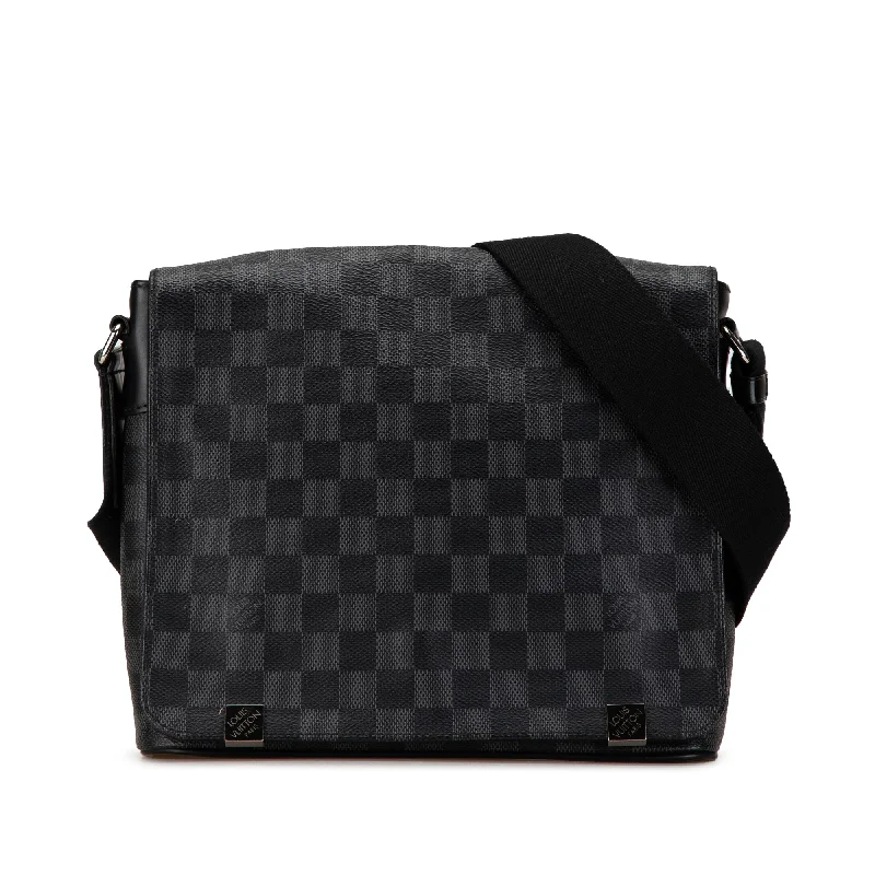 Black Louis Vuitton Damier Graphite District PM Crossbody Bag