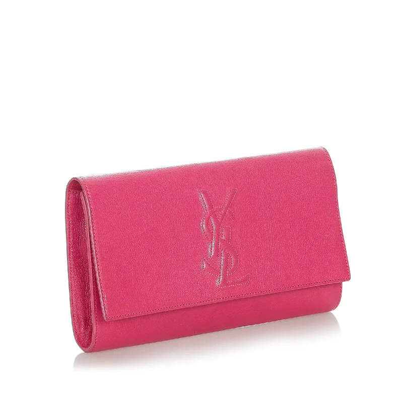 Saint Laurent Cassandre Leather Clutch (SHG-22927