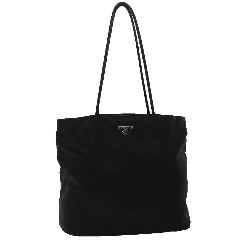 PRADA Shoulder Bag Nylon Black Auth 36653