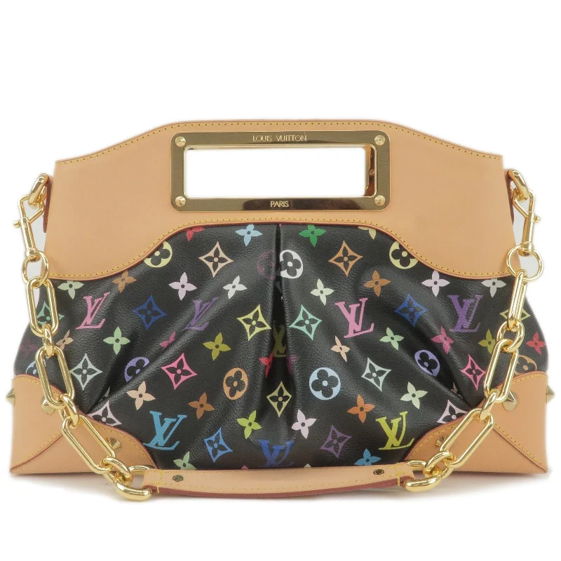 Louis Vuitton Monogram Multi Color Judy MM 2Way Bag Noir M40256