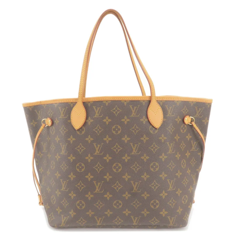 Louis Vuitton Monogram Neverfull MM Tote Bag Brown M40156