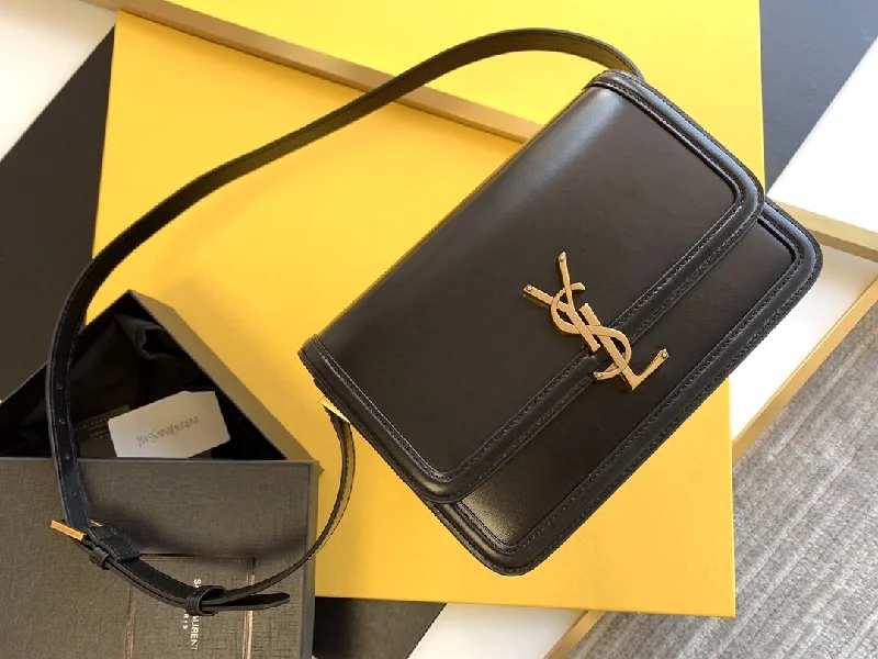 Yves Saint Laurent Solferino Medium Satchel Bag In Box Black With Gold Hardware