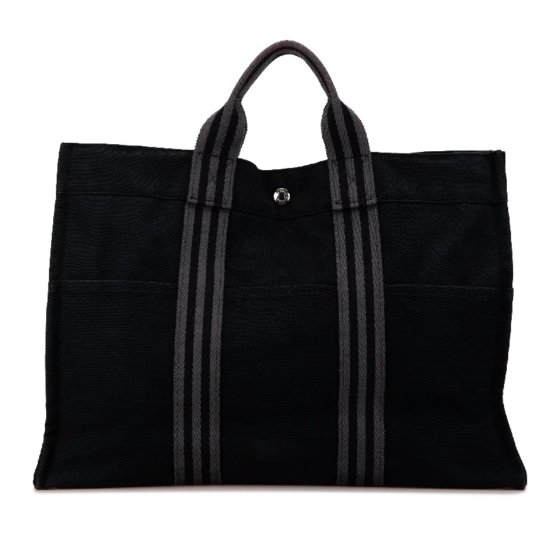 Black Hermès Fourre Tout MM Tote Bag